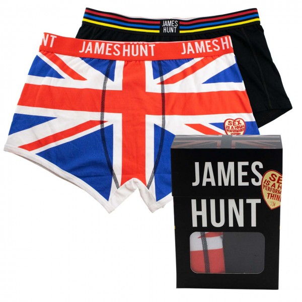 James Hunt Boxer shorts Helmet + Union Jack Double Pack