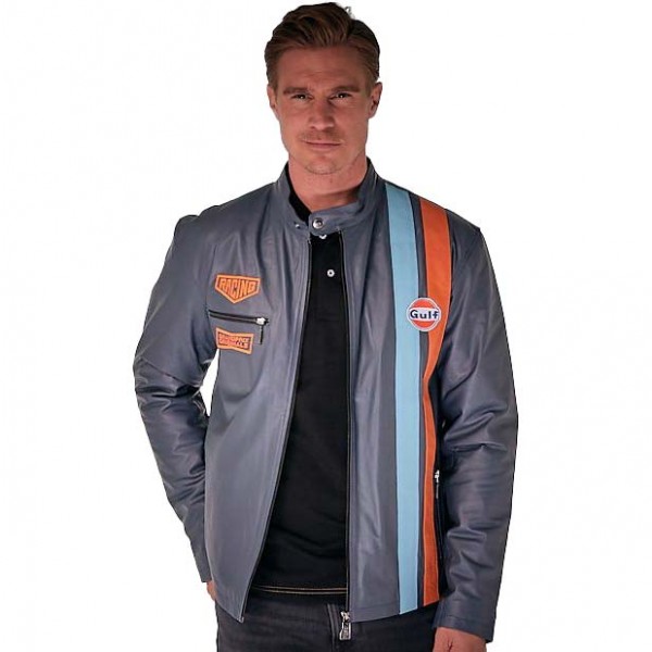 Gulf Jacket Replica Leather indigo