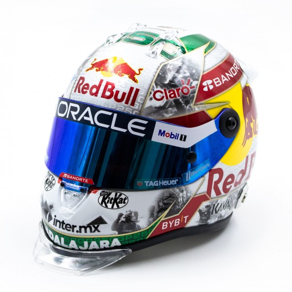 Sergio Pérez miniature helmet Formula 1 Singapore GP 2023 1/2