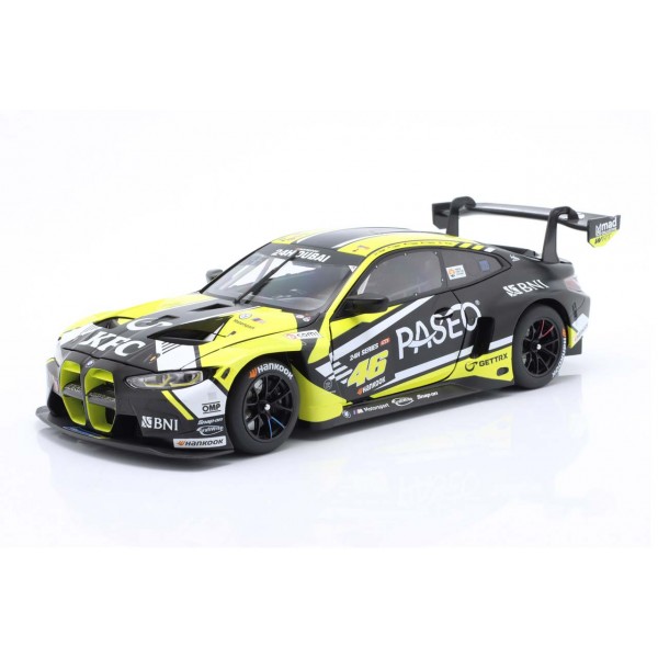 BMW M4 GT3 3rd place 24h Dubai 2023 Team WRT - Rossi, Gelael, Hesse, Marin, Whale in scale 1:18