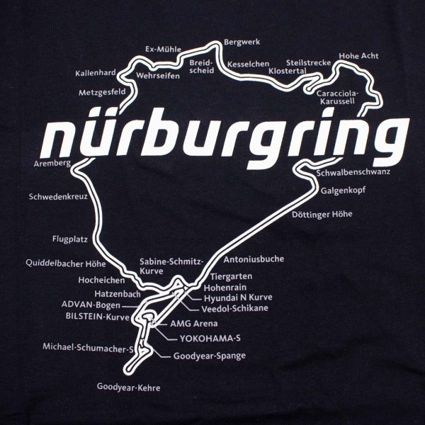 Nürburgring Kinder T-Shirt Racetrack schwarz