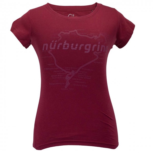 Nürburgring Damen T-Shirt Racetrack rot