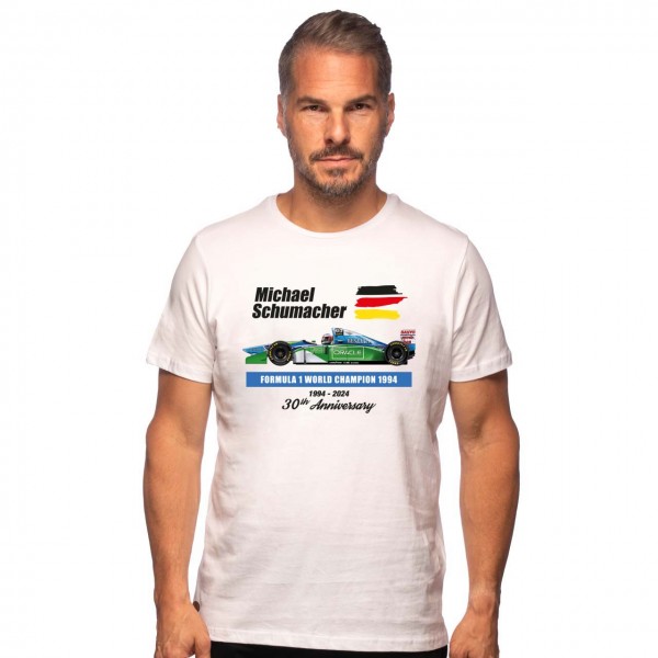 Michael Schumacher T-Shirt World Champion 1994 blanc