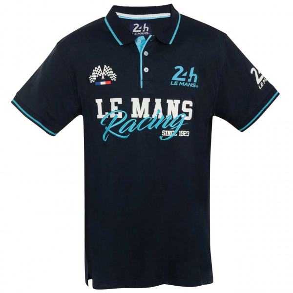 24h Gara Le Mans Polo Logo blu