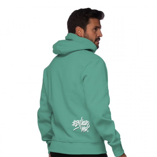 Gara di 24 ore Felpa con cappuccio Graffiti Graphic verde