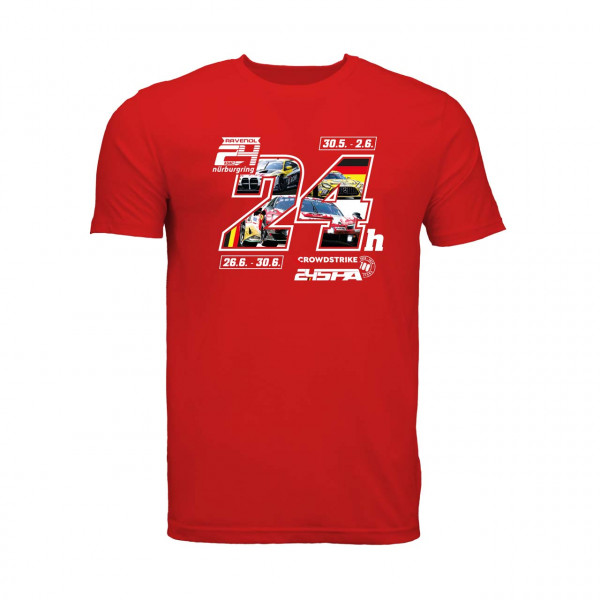 24h Nürburgring/Spa Camiseta para niños rojo