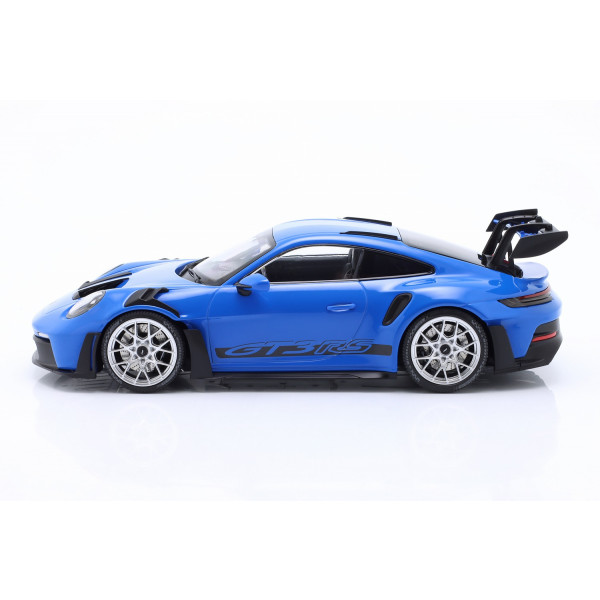 Porsche 911 (992) GT3 RS 2023 bleu / Décor argent 1/18