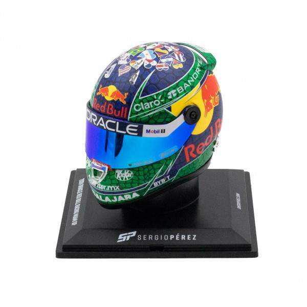 Sergio Pérez casque miniature Formule 1 Miami GP 2024 1/4