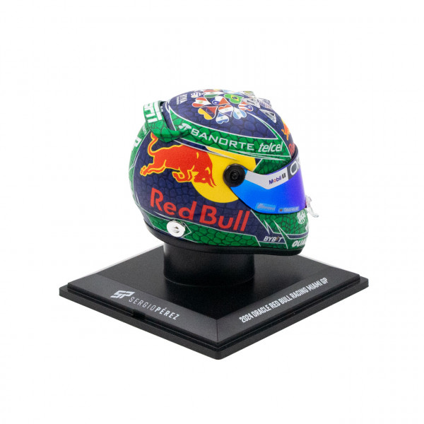 Sergio Pérez miniature helmet Formula 1 Miami GP 2024 1/4