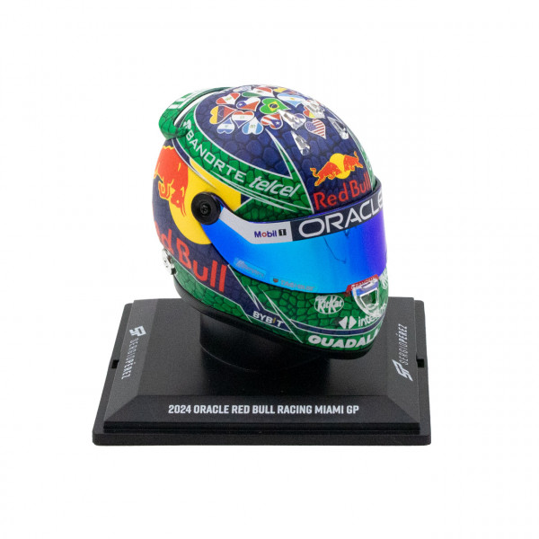 Sergio Pérez casque miniature Formule 1 Miami GP 2024 1/4