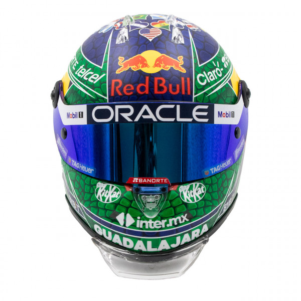 Sergio Pérez miniature helmet Formula 1 Miami GP 2024 1/4