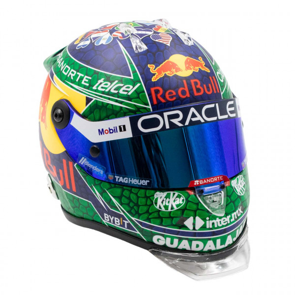 Sergio Pérez miniature helmet Formula 1 Miami GP 2024 1/4