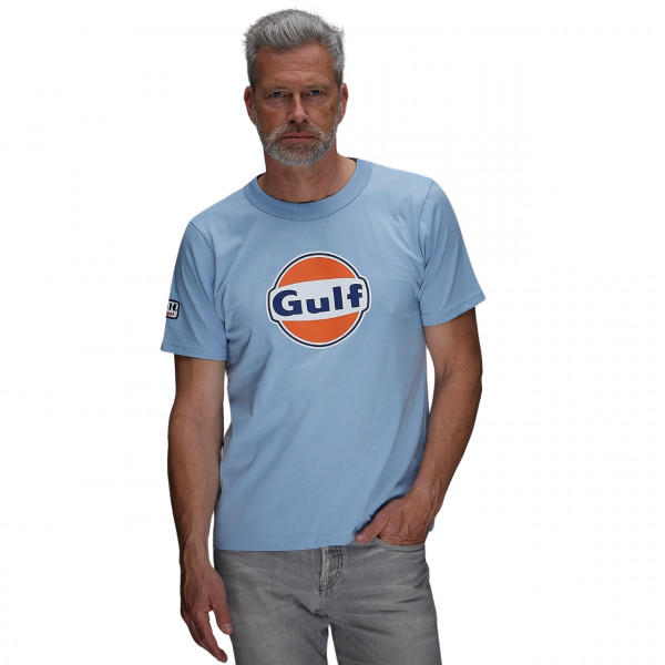 Gulf Camiseta Logo azul claro