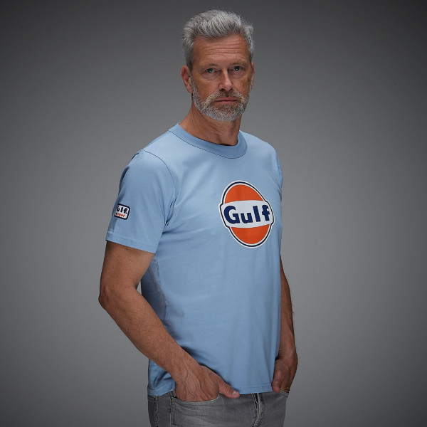 Gulf Camiseta Logo azul claro