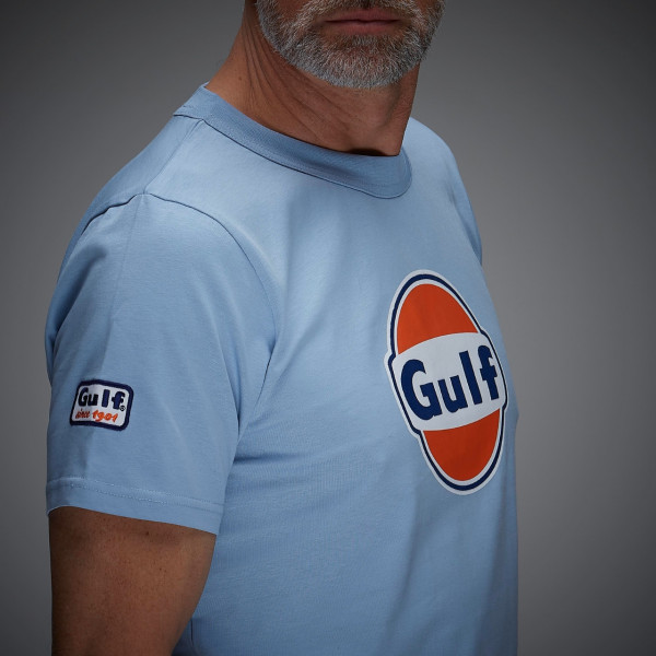 Gulf Camiseta Logo azul claro