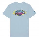 24h-Rennen Graffiti T-Shirt Graphic hellblau