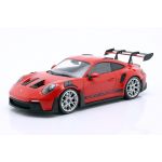 Porsche 911 (992) GT3 RS 2023 rouge / Décor argent 1/18